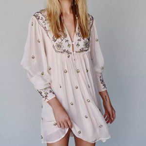 Free People Bali Golden Sun Dress Size XS (Like New!!!) Pink Rosemoon